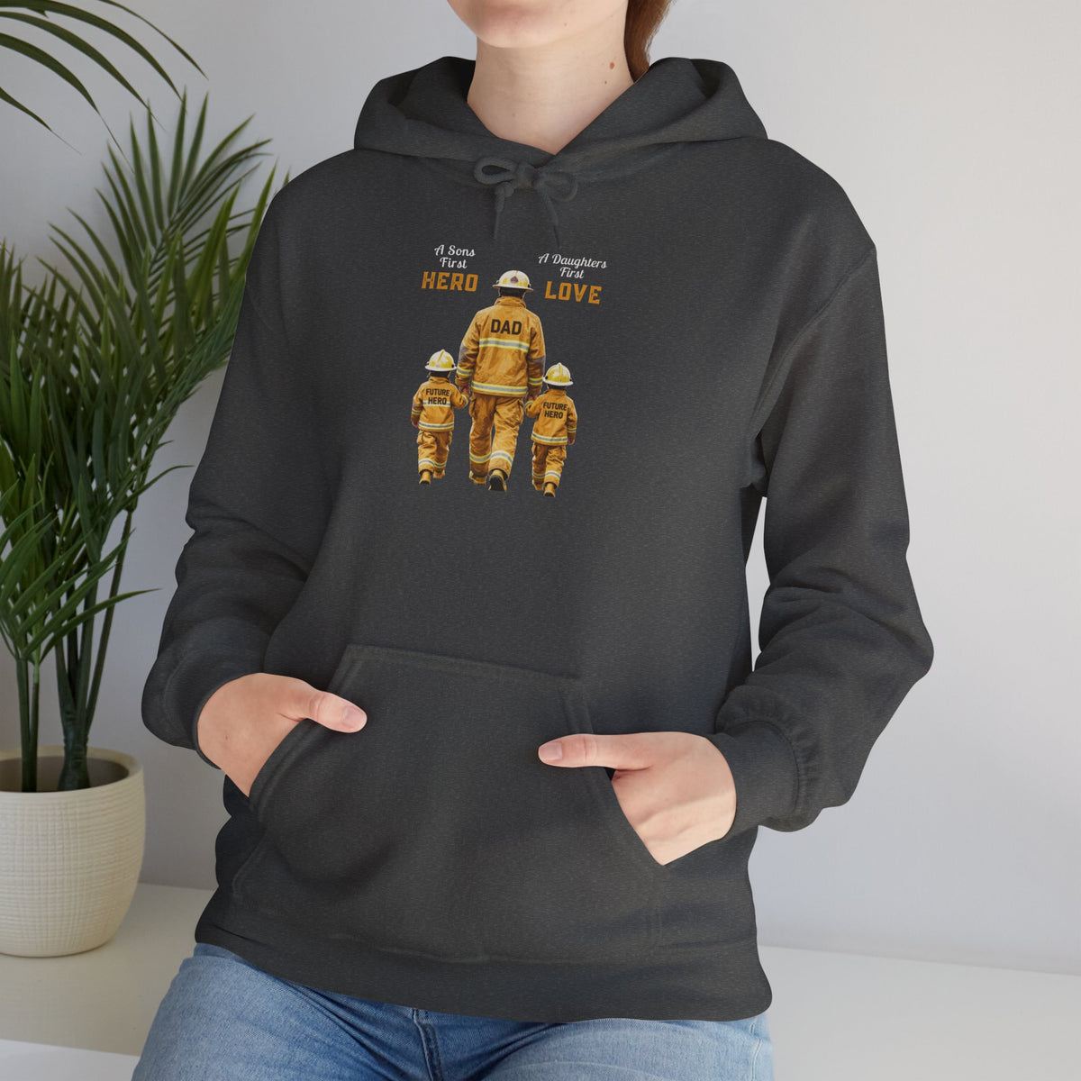 Daddy's Children Fire Fighter Unisex Heavy Blend™ Hooded Sweatshirt