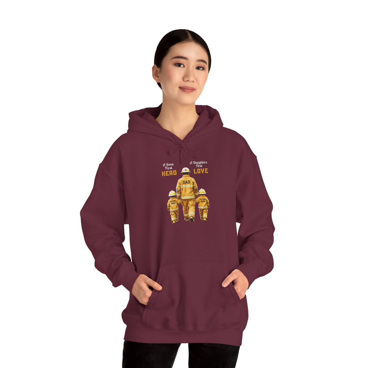 Daddy's Children Fire Fighter Unisex Heavy Blend™ Hooded Sweatshirt