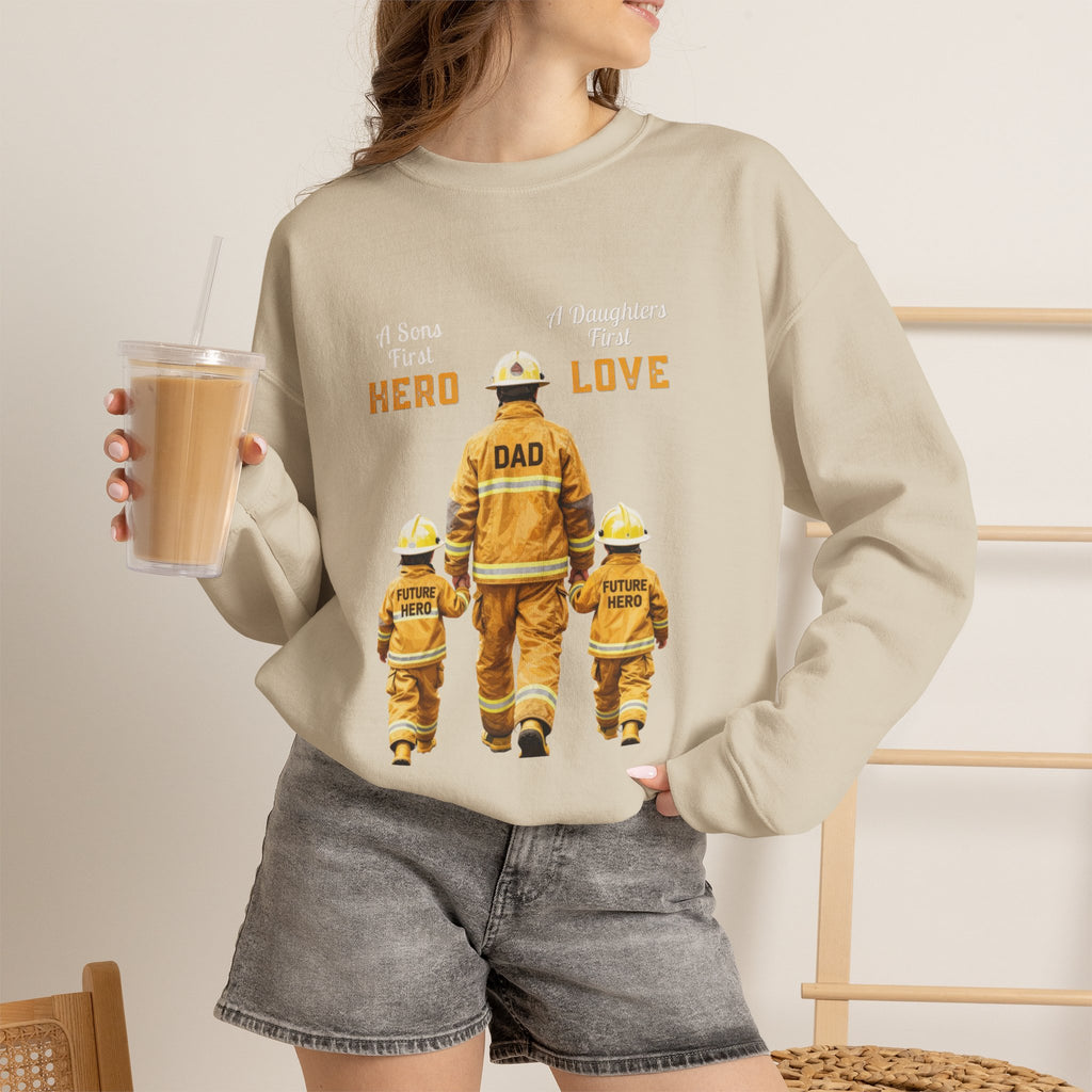 Daddy's Children Fire Fighter Unisex Heavy Blend™ Crewneck Sweatshirt