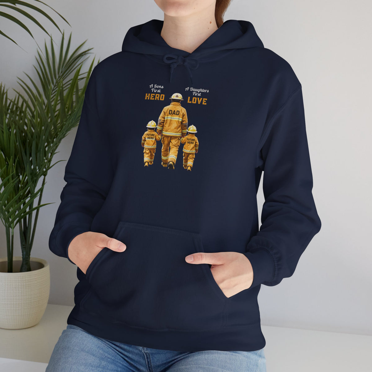 Daddy's Children Fire Fighter Unisex Heavy Blend™ Hooded Sweatshirt