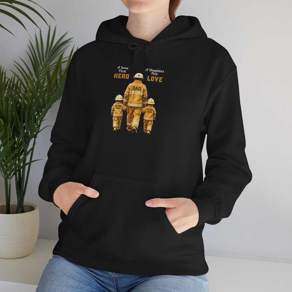 Daddy's Children Fire Fighter Unisex Heavy Blend™ Hooded Sweatshirt