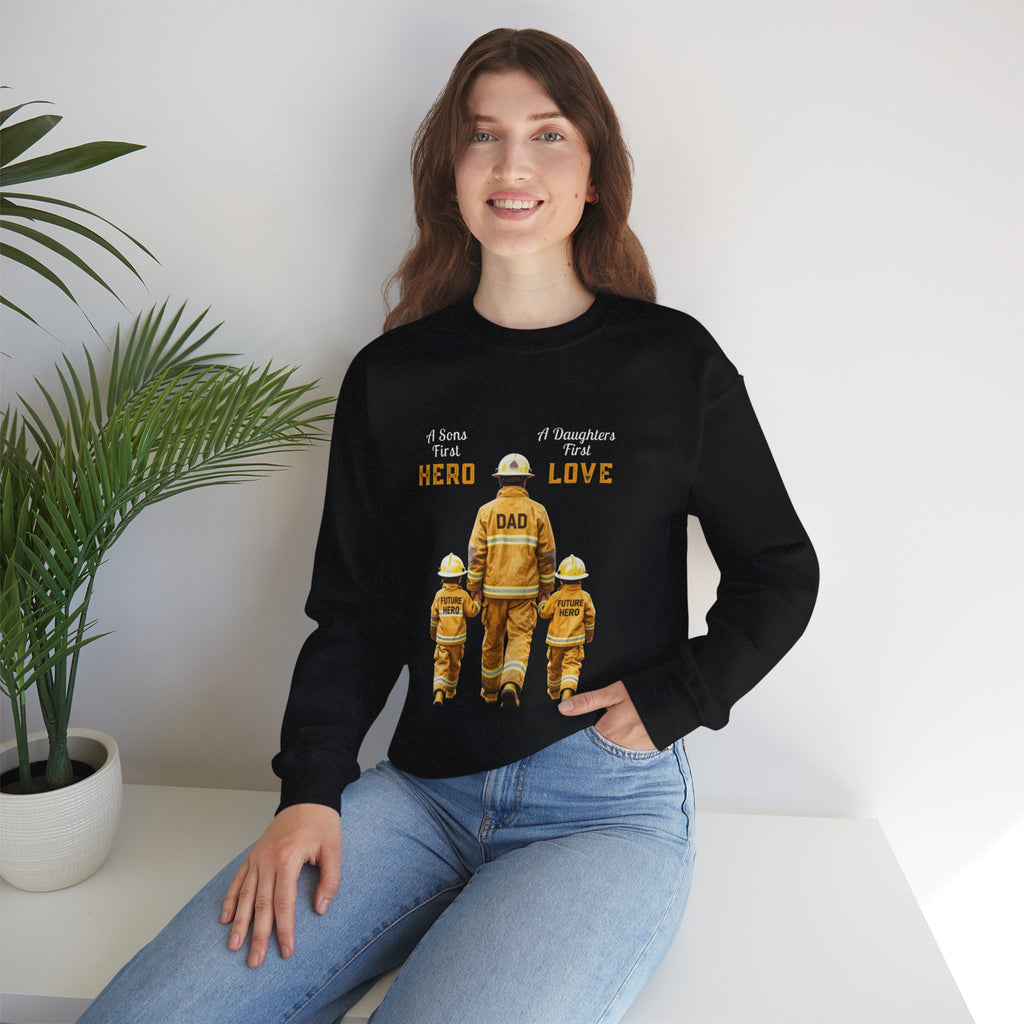 Daddy's Children Fire Fighter Unisex Heavy Blend™ Crewneck Sweatshirt