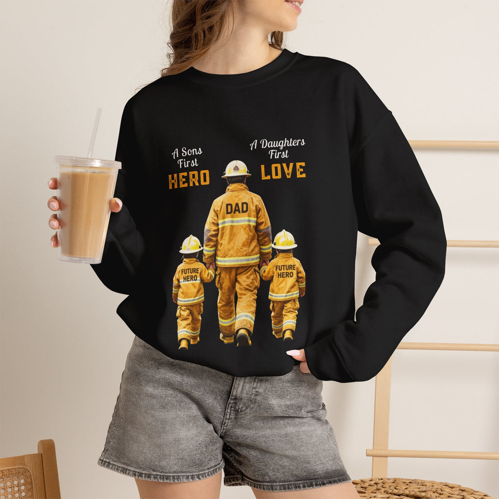 Daddy's Children Fire Fighter Unisex Heavy Blend™ Crewneck Sweatshirt