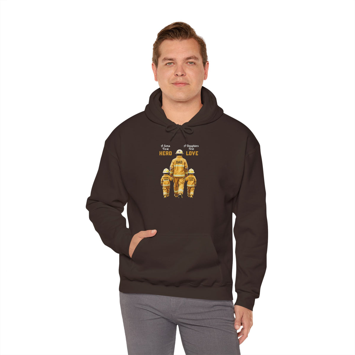 Daddy's Children Fire Fighter Unisex Heavy Blend™ Hooded Sweatshirt