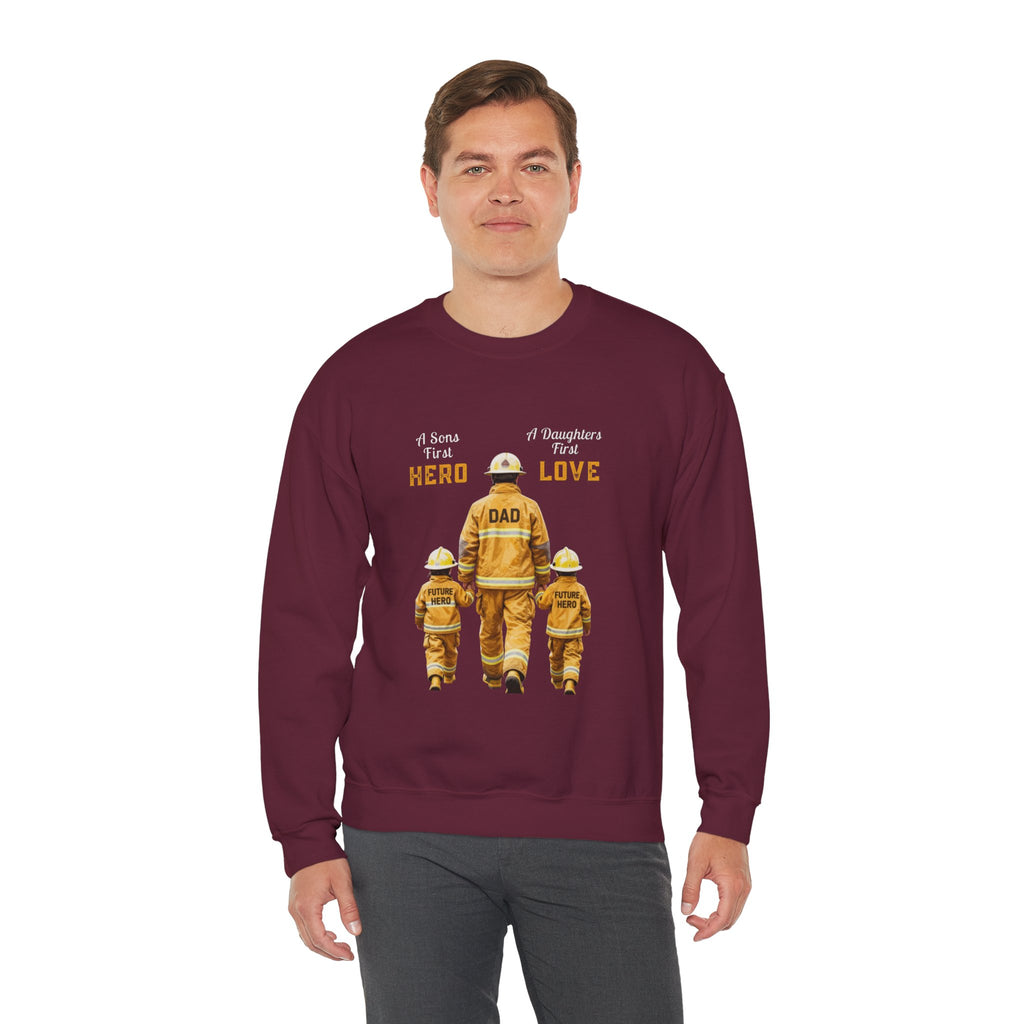 Daddy's Children Fire Fighter Unisex Heavy Blend™ Crewneck Sweatshirt