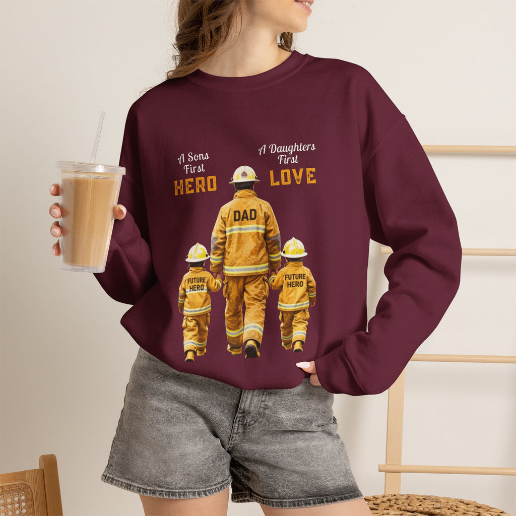Daddy's Children Fire Fighter Unisex Heavy Blend™ Crewneck Sweatshirt