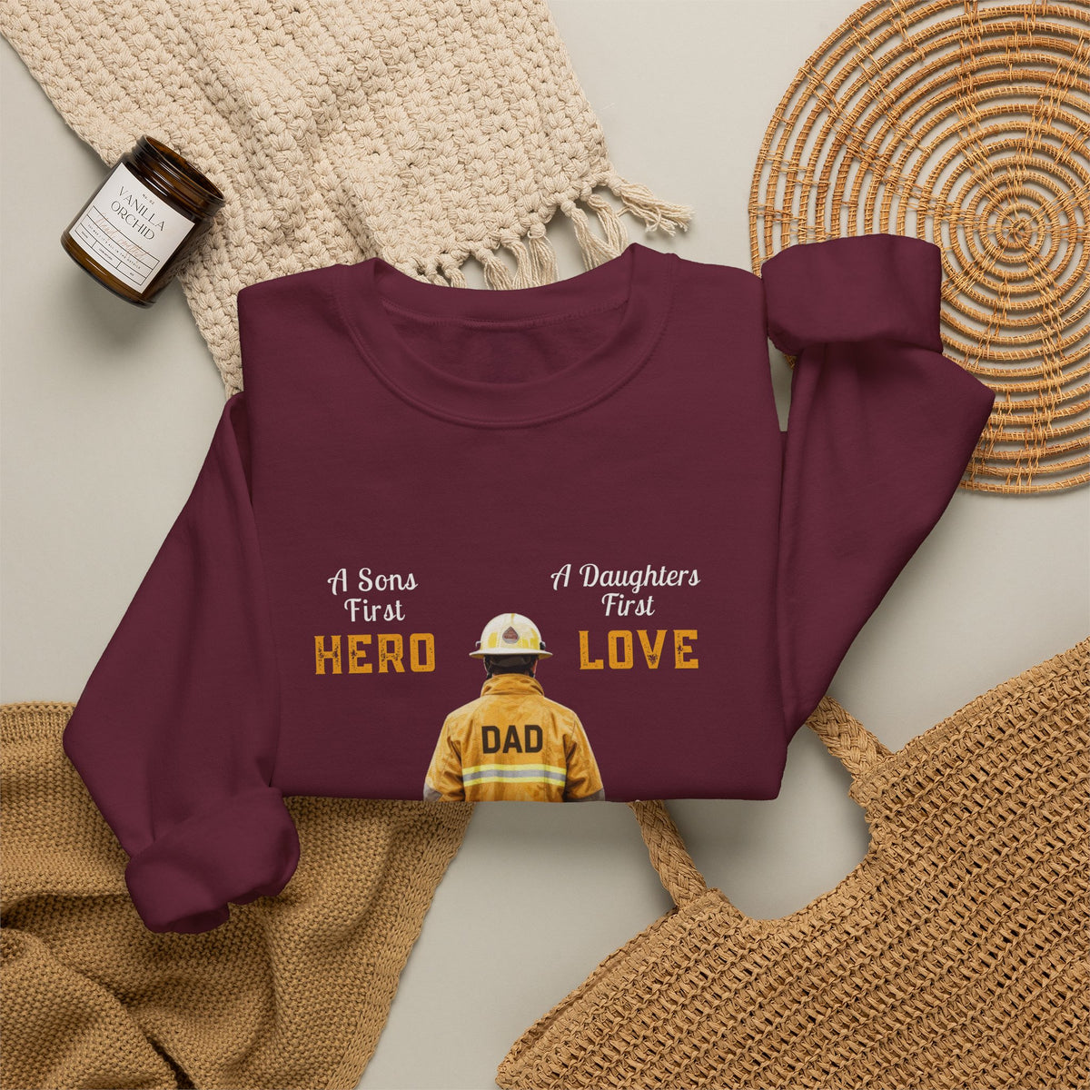 Daddy's Children Fire Fighter Unisex Heavy Blend™ Crewneck Sweatshirt