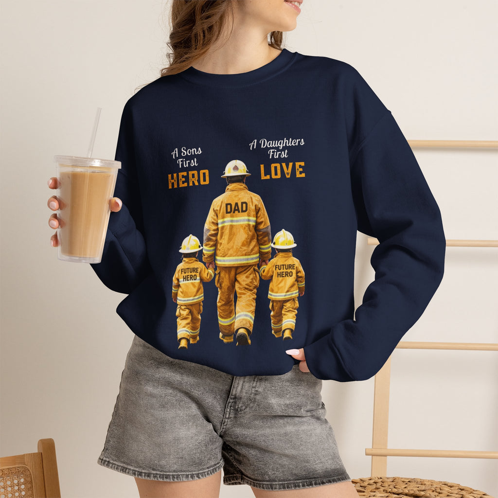 Daddy's Children Fire Fighter Unisex Heavy Blend™ Crewneck Sweatshirt