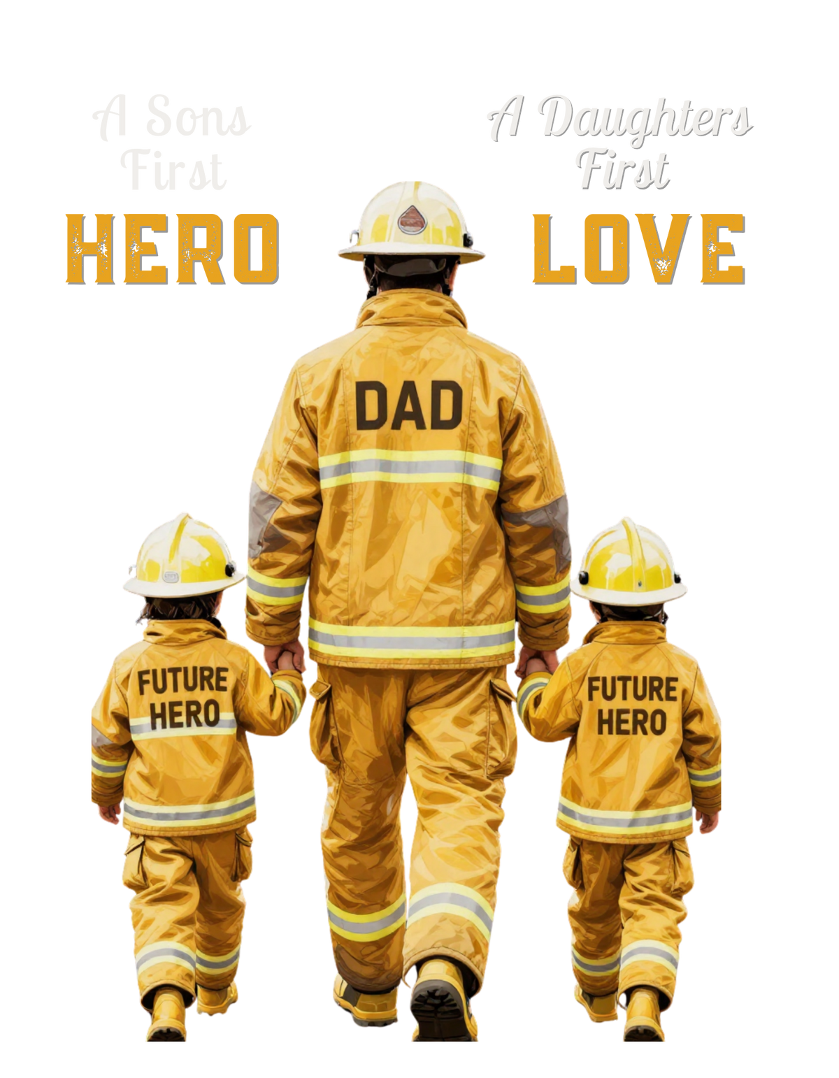 A Son's First Hero/A Daughter's First LOVE...Kiss-Cut Stickers