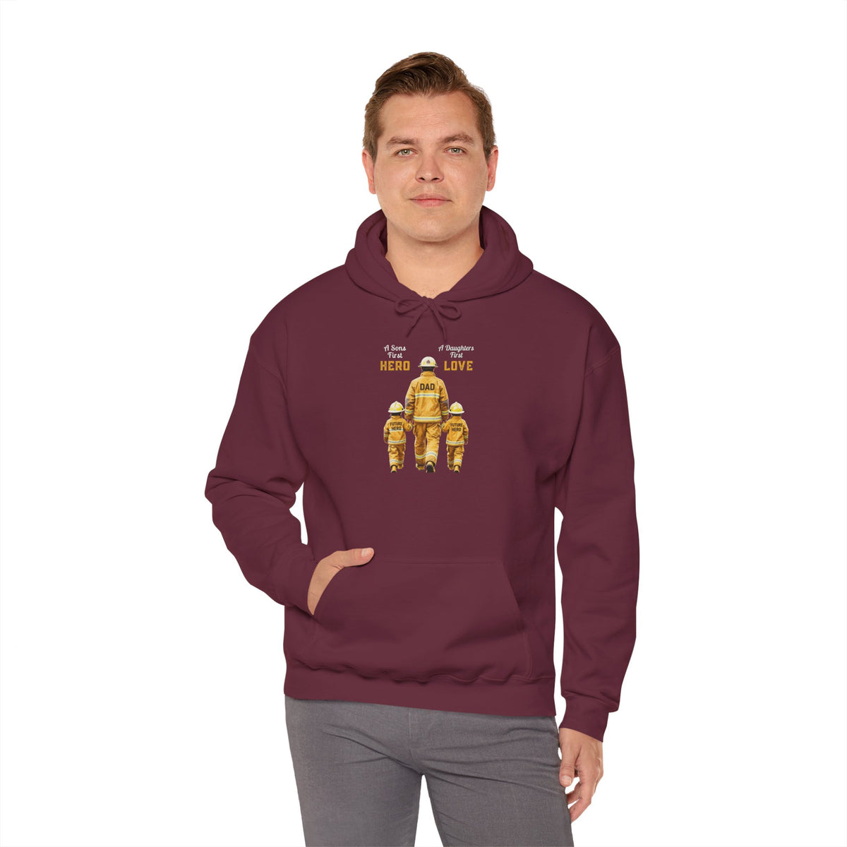 Daddy's Children Fire Fighter Unisex Heavy Blend™ Hooded Sweatshirt