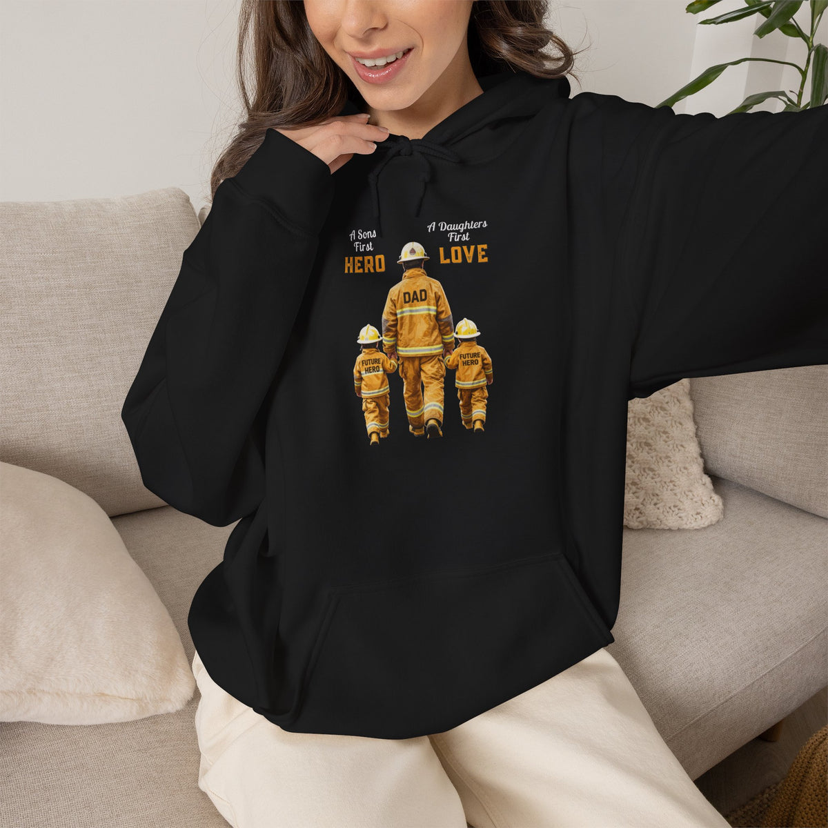 Daddy's Children Fire Fighter Unisex Heavy Blend™ Hooded Sweatshirt