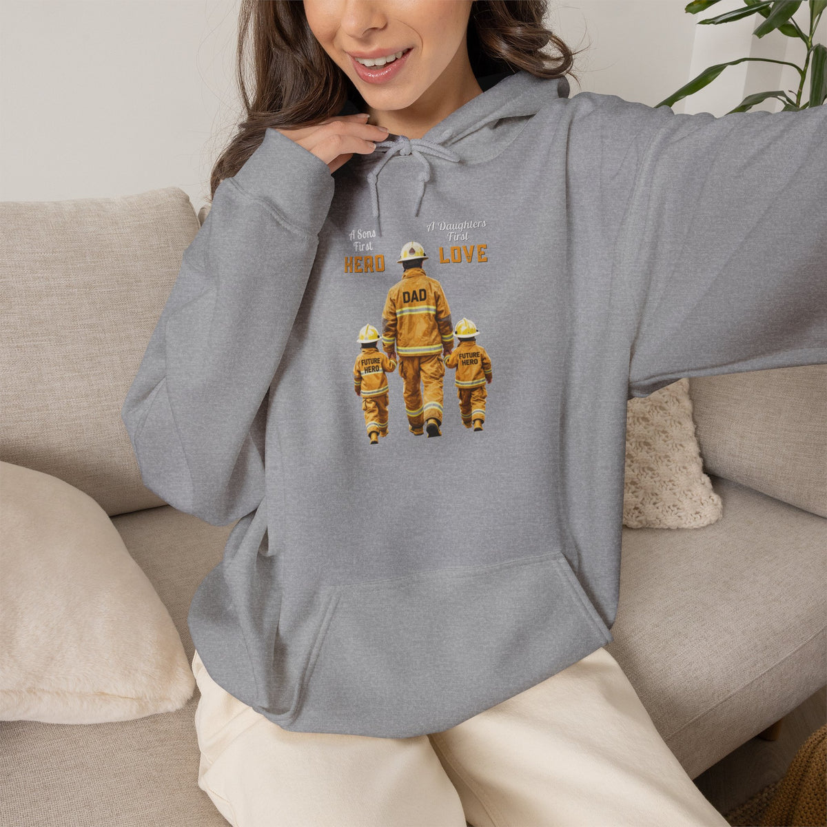Daddy's Children Fire Fighter Unisex Heavy Blend™ Hooded Sweatshirt
