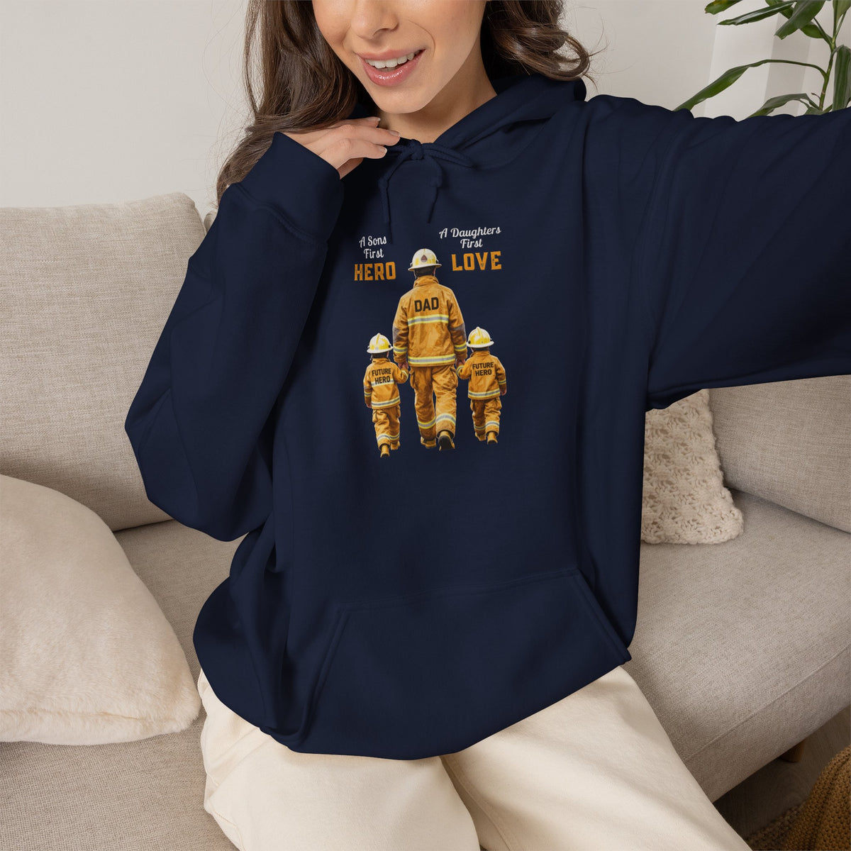 Daddy's Children Fire Fighter Unisex Heavy Blend™ Hooded Sweatshirt