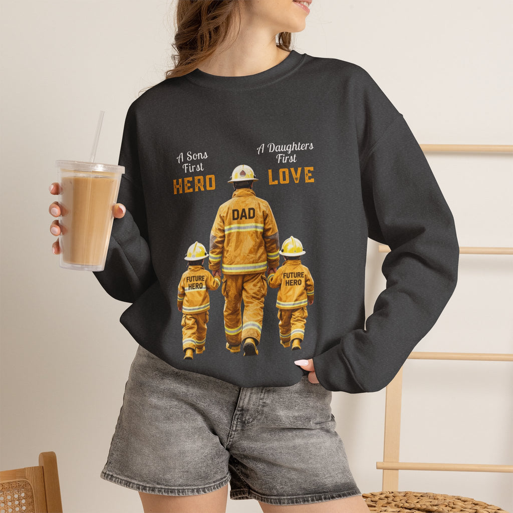 Daddy's Children Fire Fighter Unisex Heavy Blend™ Crewneck Sweatshirt