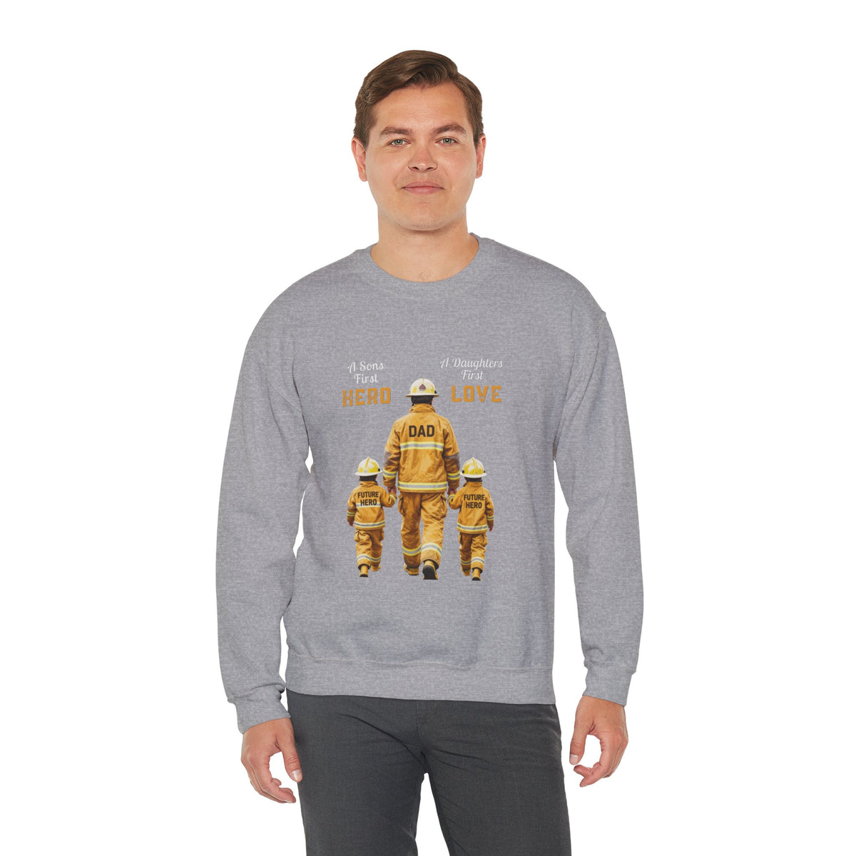 Daddy's Children Fire Fighter Unisex Heavy Blend™ Crewneck Sweatshirt