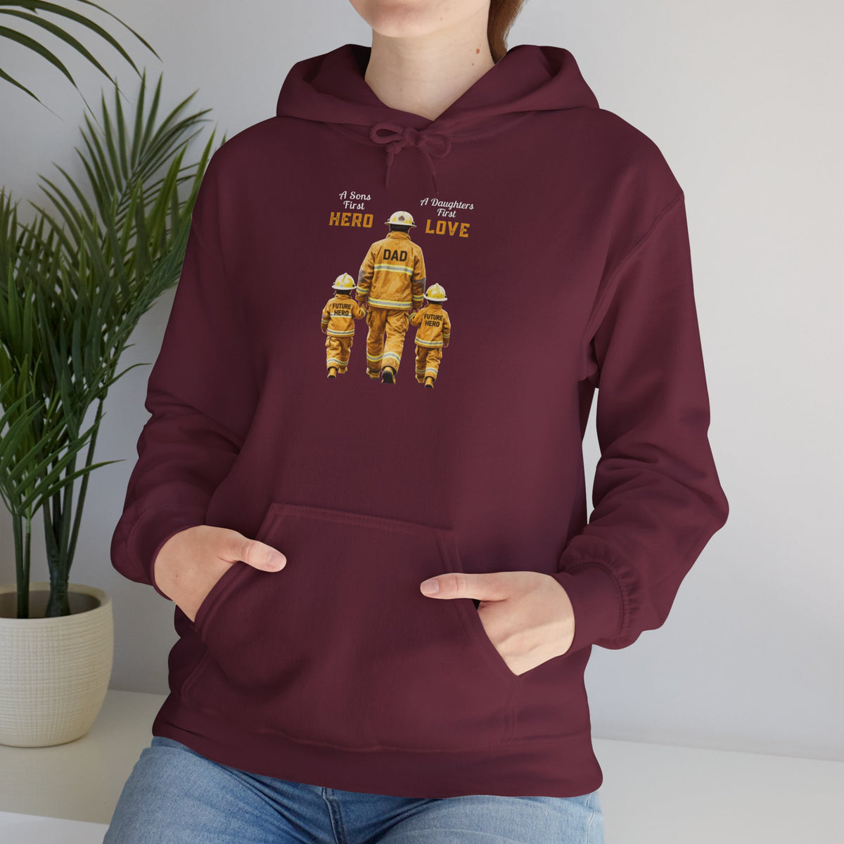 Daddy's Children Fire Fighter Unisex Heavy Blend™ Hooded Sweatshirt