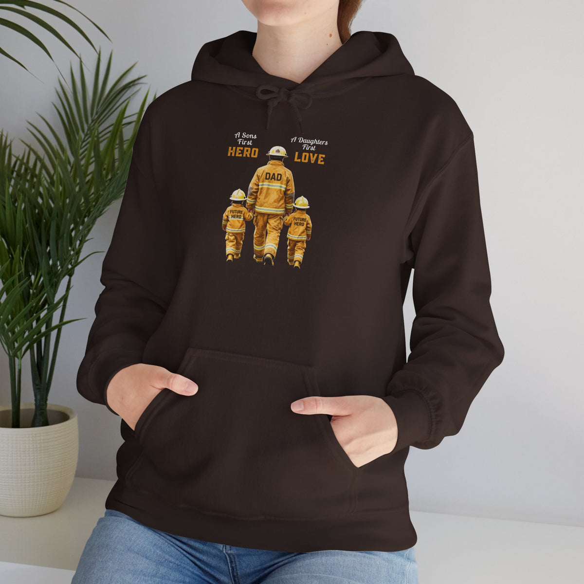 Daddy's Children Fire Fighter Unisex Heavy Blend™ Hooded Sweatshirt