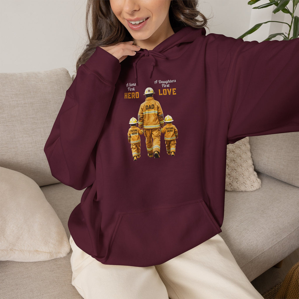 Daddy's Children Fire Fighter Unisex Heavy Blend™ Hooded Sweatshirt